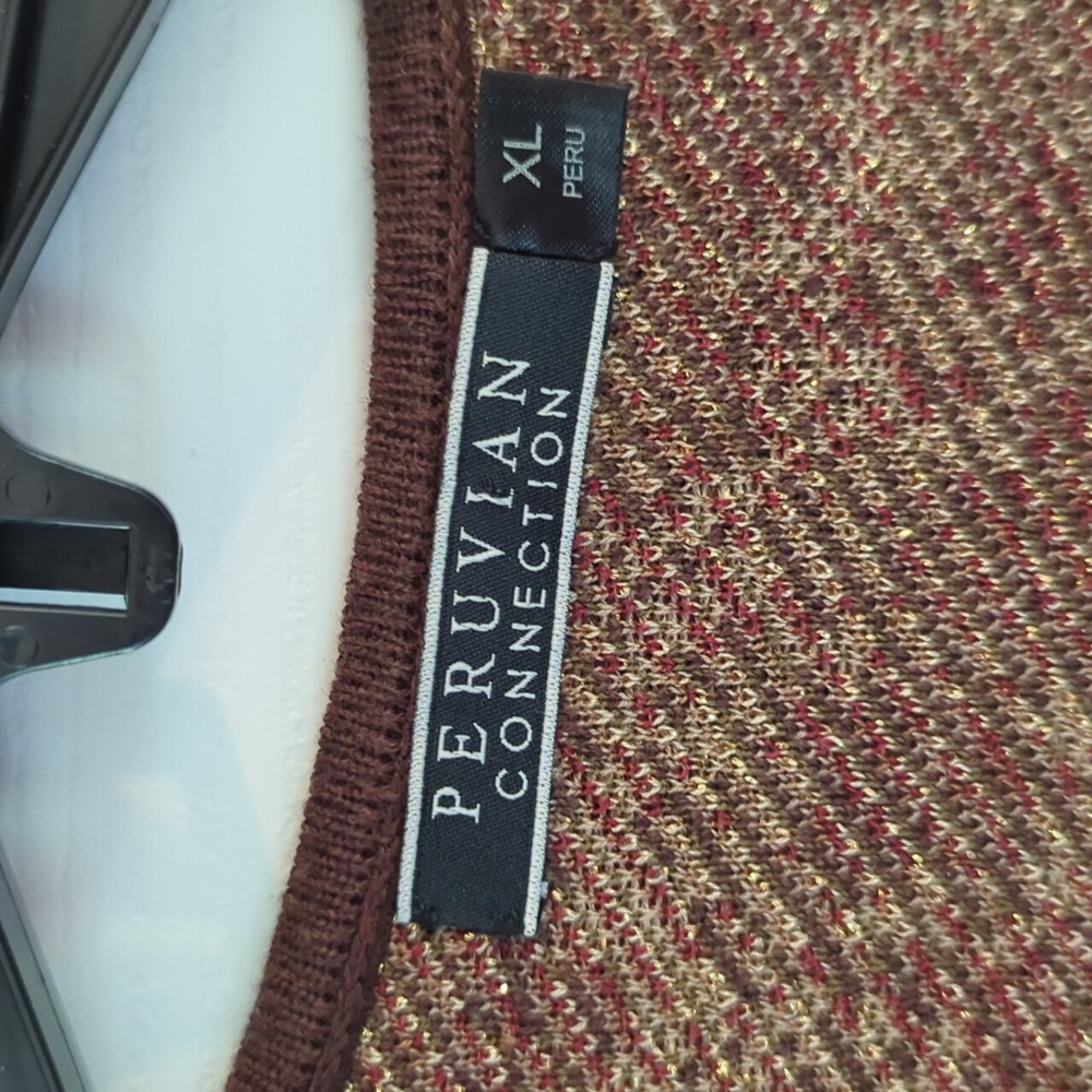 Peruvian Connection Brown Floral Cotton Cardigan - Picture 2 of 6